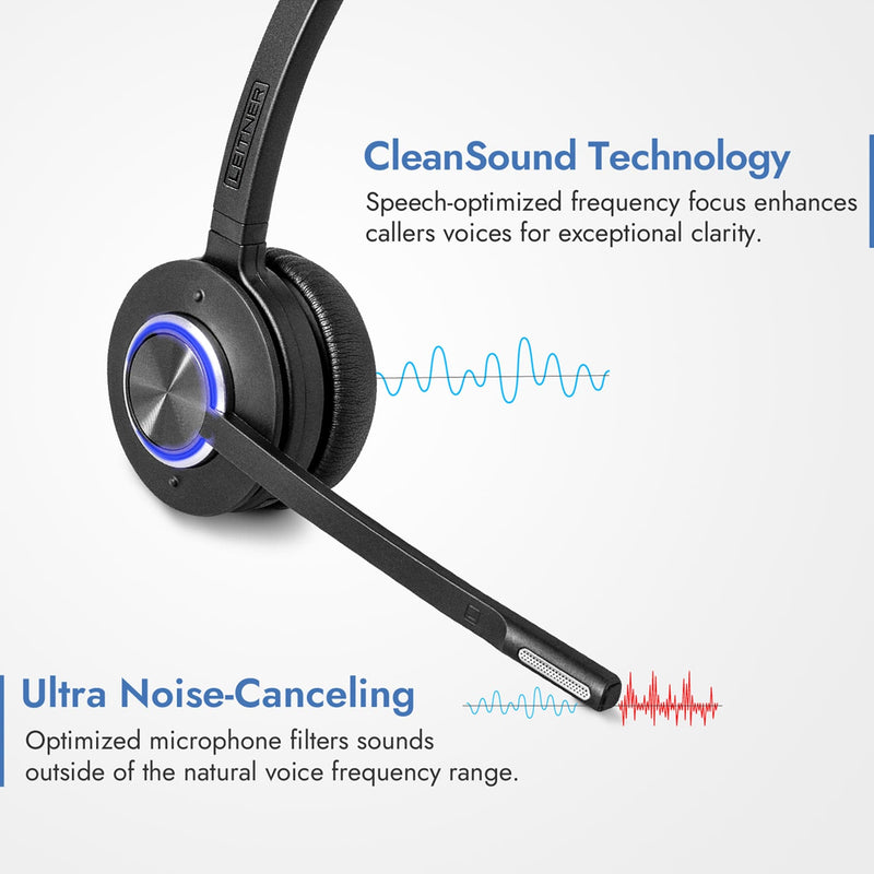 Call Center Headset With Mic That Cancels Background Noise Leitner