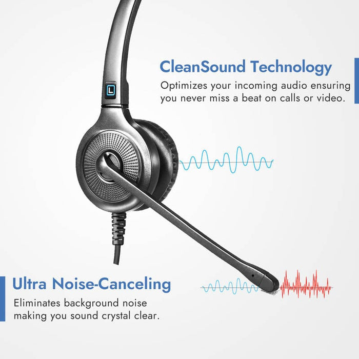 Leitner LH255 USB computer home office headset RingCentral noise canceling microphone