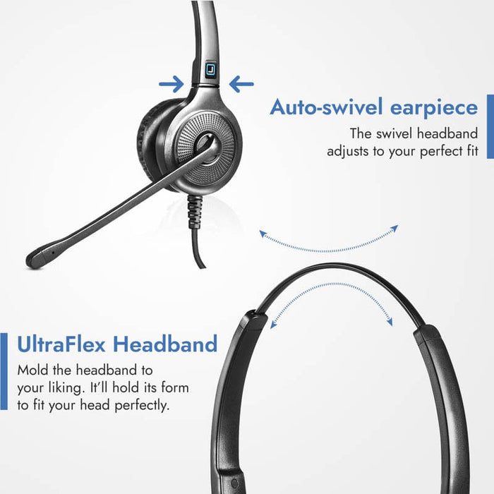 Leitner LH255 ultraflex headband perfect fit auto swivel earpiece