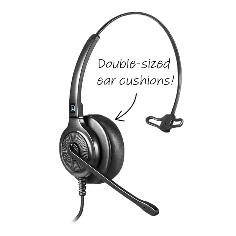 Leitner LH240XL Wired Headset with Extra Comfy Earpads