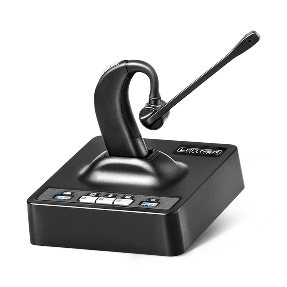 Leitner LH380 Wireless On-The-Ear Headset for desk phone, cell, and PC