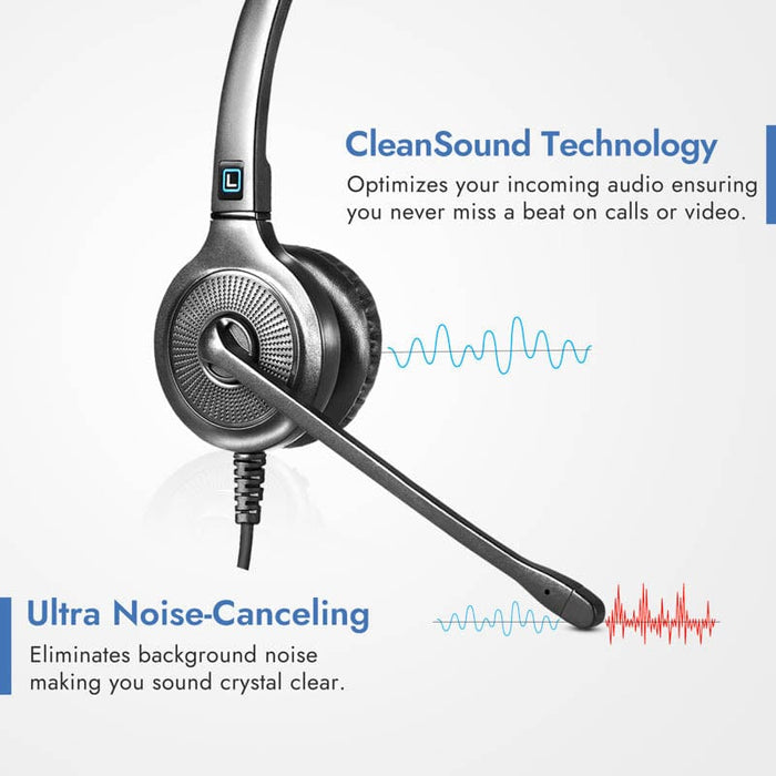 Leitner LH250 USB computer home office headset RingCentral noise canceling microphone