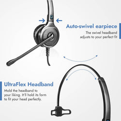 Leitner LH250 ultraflex headband perfect fit auto swivel earpiece