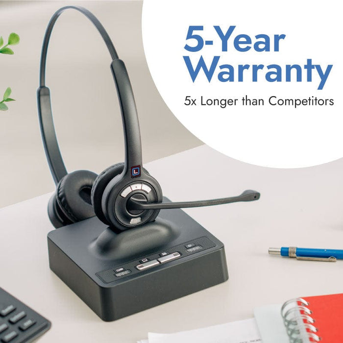 Leitner LH275 wireless headset with 5-year warranty and lifetime product support