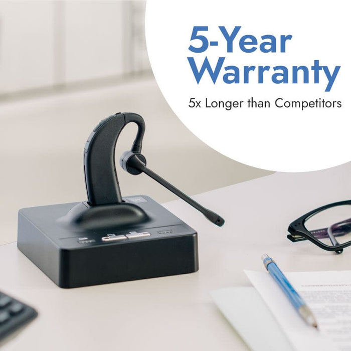 Leitner LH280 wireless headset with 5-year warranty and lifetime product support