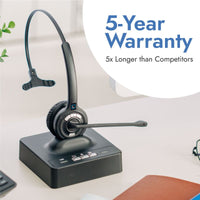 Leitner LH370 wireless headset with 5-year warranty and lifetime product support