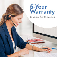 Leitner LH380 wireless headset with 5-year warranty and lifetime product support