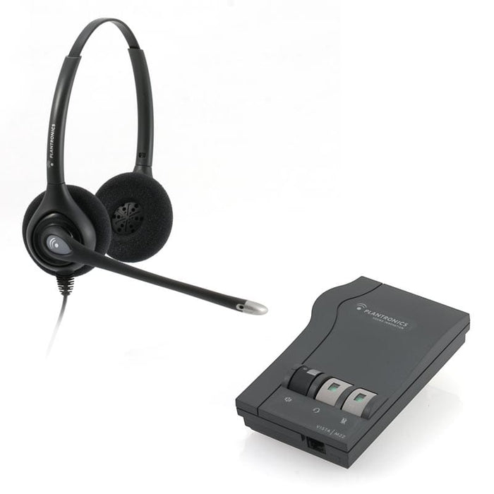 The Plantronics HW261N corded headset with included M22 amplifier