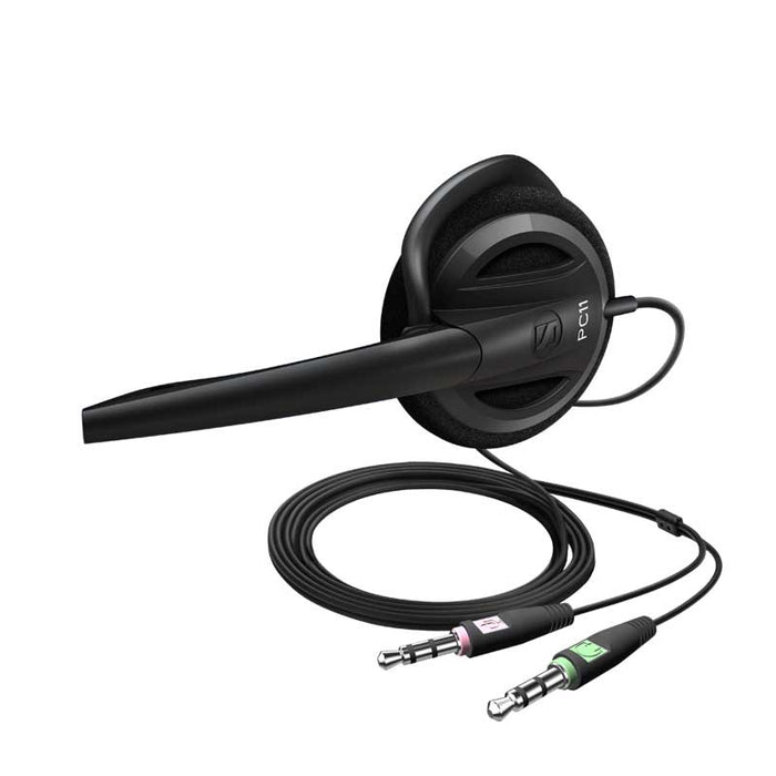 Sennheiser PC 11 shown with 3.5mm plugs