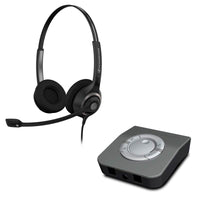 The Sennheiser SC 260 corded binaural headset and UI 760 amplifier