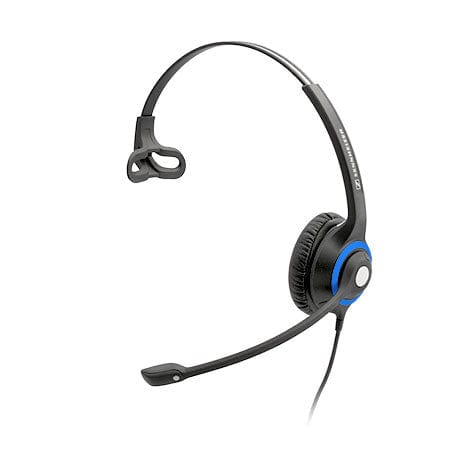 The HSC 230 is the single-ear headset in the DeskMate line