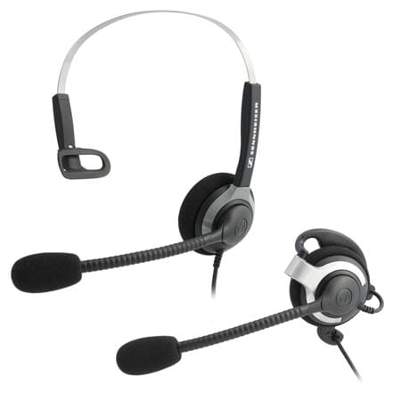 Sennheiser VersaMate wired headset convertible wearing style