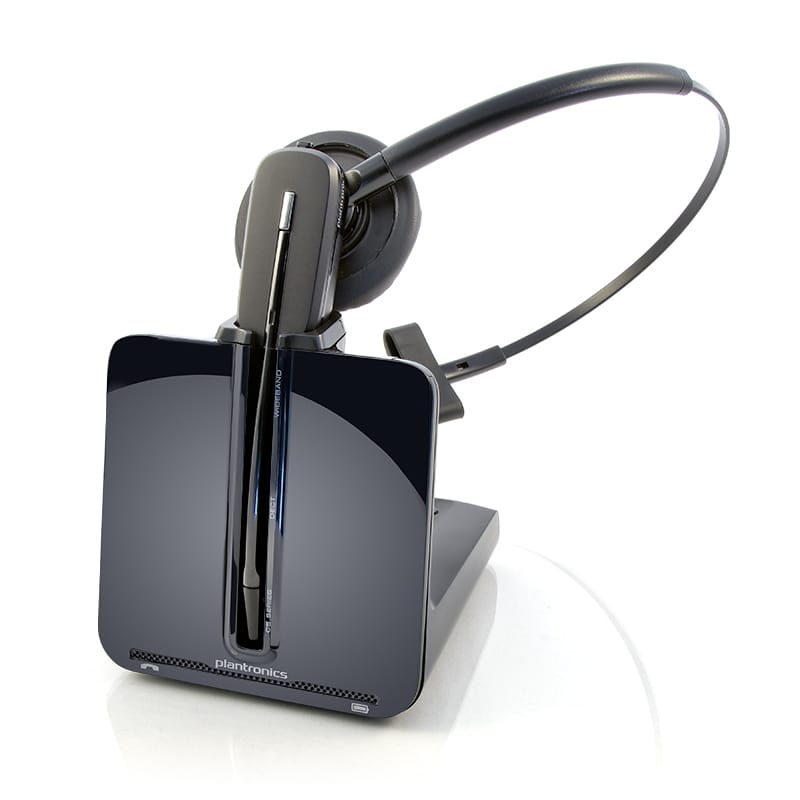 CS540 convertible wireless headset in headband and charger