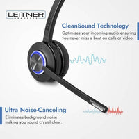 Leitner LH670 Premium Plus wireless headset cleansound and ultra noise-canceling microphone
