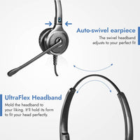  Leitner LH245 ultraflex headband perfect fit auto swivel earpiece