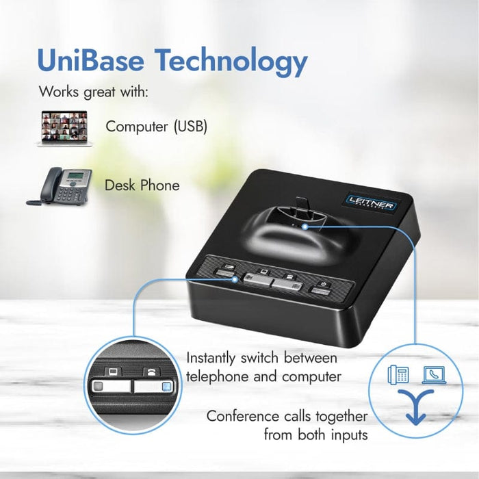 Leitner LH280 and lifter connects to phones and computers with UniBase call merging