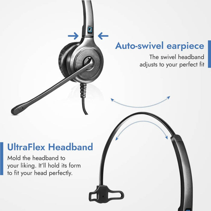 Leitner LH240 ultraflex headband perfect fit auto swivel earpiece