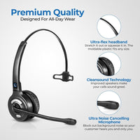 Adjustable microphone allows you to wear it on either ear