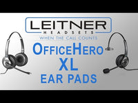 Leitner LH245XL Plush extra large ear cushions for call centers