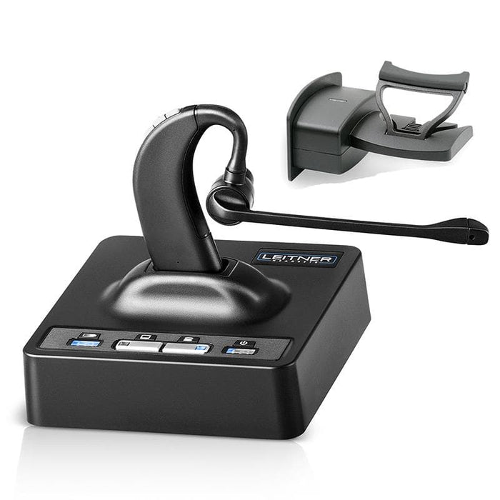 Leitner LH280 wireless home office headset with lifter for remote answering desk phones